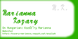marianna kozary business card